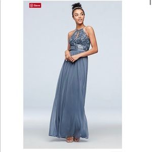 BRAND NEW David’s Bridal Gown - Slate Blue